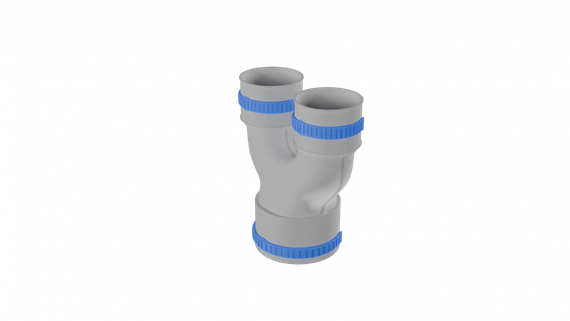 Тройник Y-образный круглый Flexag FL110-TR 2x75