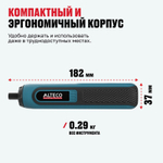 Аккумуляторная отвертка прямая ALTECO CSD 4V T