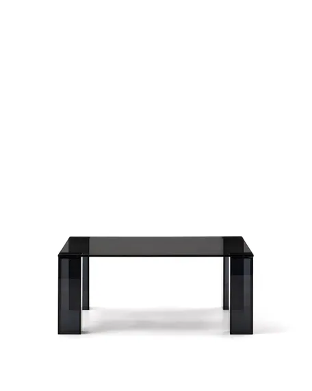 Журнальный столик Adularia из стекла темно-серого цвета 85 x 85