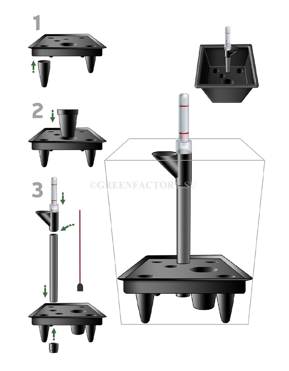 Система автополива SQ-35 для кашпо TREEZ Effectory - модель SQ-35