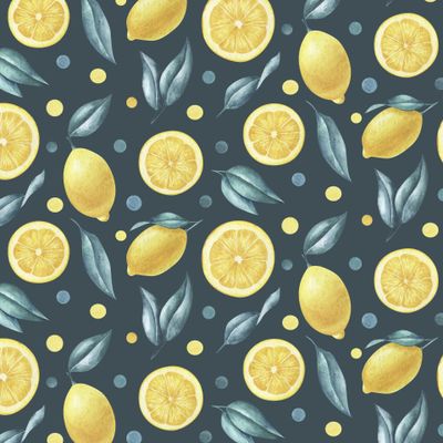 Lemons on Blue