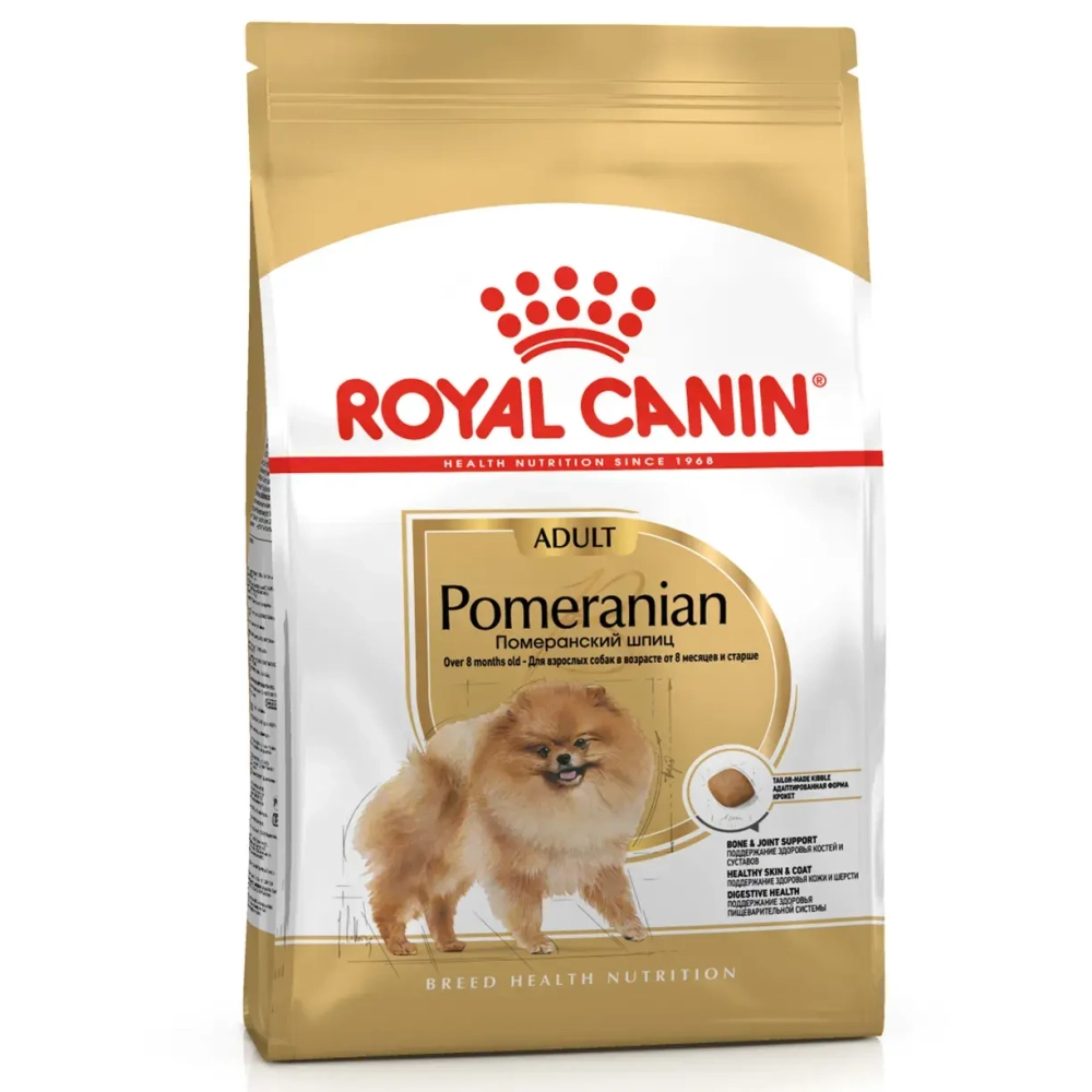 Сухой корм Royal Canin "Pomeranian Adult", для собак породы померанский шпиц в возрасте от 8 месяцев, 1.5кг