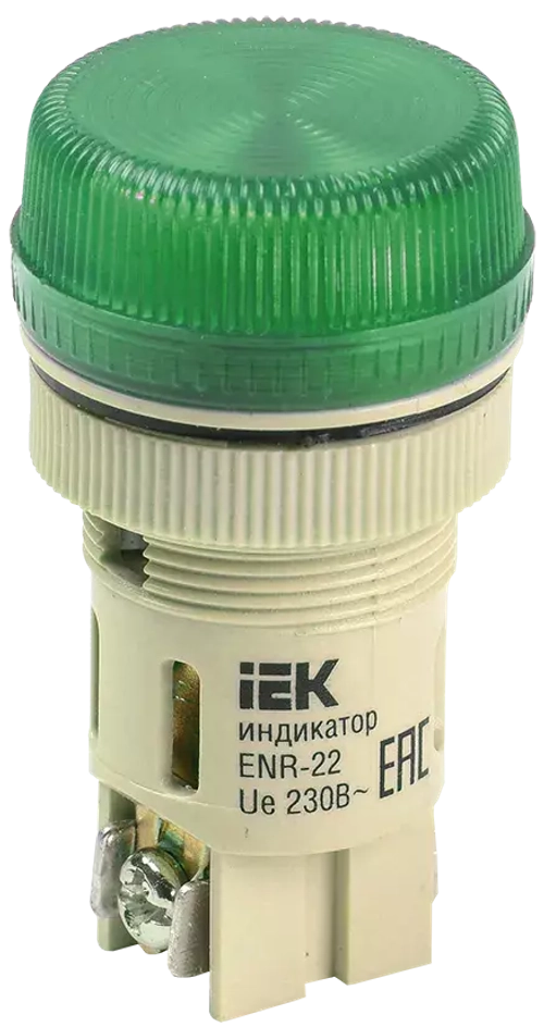 Лампа сигнальная ENR 22 240В зеленый неон ИЭК