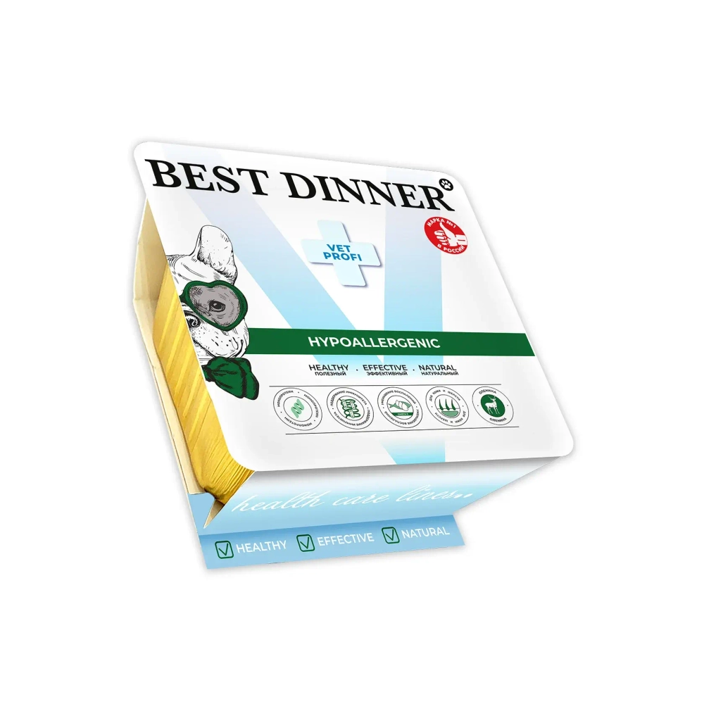 BEST DINNER VET PROFI Hypoallergenic Консервы для собак для профилактики пищевой аллергии, с олениной, 100 г