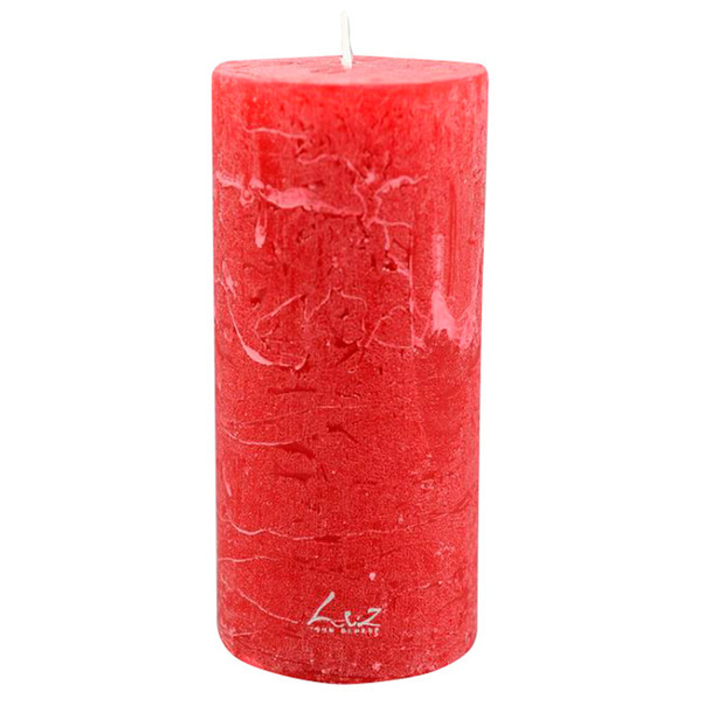 Свеча цилиндрическая Luz your senses 15см античный красный
