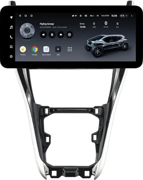 Магнитола для Toyota Harrier 3 XU60 2017-2020 (большая рамка) - Teyes LUX ONE ROUND монитор 12.3" 2K QLED на Android 10, Быстрая, CarPlay, 4G SIM-слот