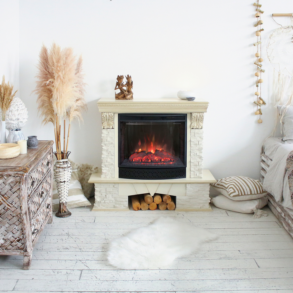 Каминокомплект Real Flame Rockland Lux 25/25,5 WT с очагом Evrika 25,5