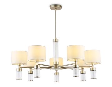 Люстра с абажурами на штанге 7*Е14 LH71303/7 CGD/WH золото/белый High Light Classic Ambrella