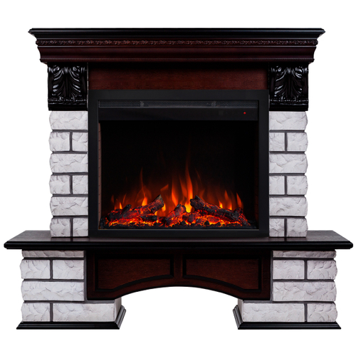 Каминокомплект Real Flame Country Lux Rock 25/25,5 AO с очагом Saphir 25,5