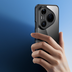Чехол прозрачный с черными рамками для смартфона Huawei Pura 90 Pro Max, серия Aimo Series от Dux Ducis