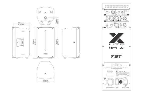 FBT X-LITE 110A активная двухполосная Вт