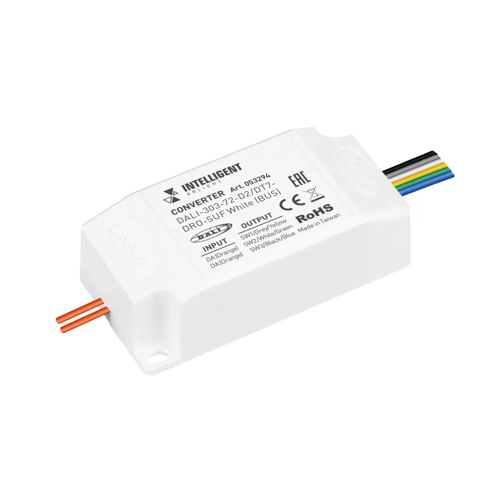 INTELLIGENT ARLIGHT Конвертер DALI-303-72-D2/DT7-DRO-SUF White (BUS) (IARL, Пластик) INTELLIGENT ARLIGHT Конвертер DALI-303-72-D2/DT7-DRO-SUF White (BUS) (IARL, Пластик)