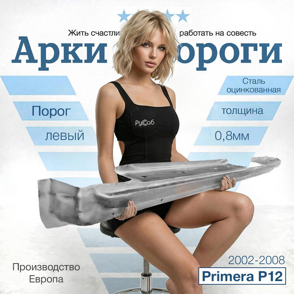 Порог левый Nissan Primera P12 (Klokkerholm)