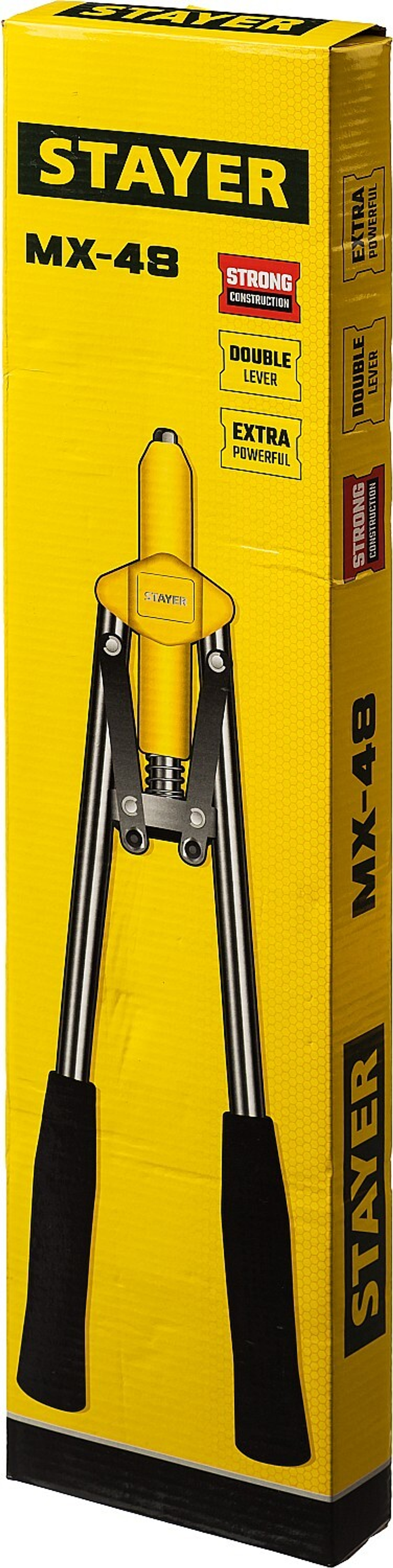 STAYER MX-48, 3.2 - 4.8 мм, 530 мм, двуручный заклепочник (3114)
