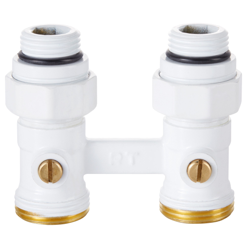 Узел нижнего подключения Royal Thermo прямой 1/2quot;х3/4quot; EK (белый)