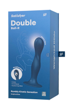 Фаллоимитатор Satisfyer Double Ball-R синий 16,5 см