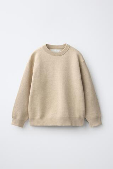 ZARA ОДНОТОННЫЙ СВИТЕР, РЫЖЕВАТО-КОРИЧНЕВЫЙ