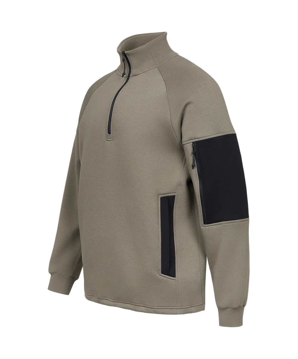 Свитшот на молнии 1/4 JOGEL Power Inside Half Zip Sweatshirt, черный/оливковый