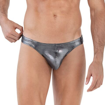 Серебристые трусы-тонги Chakra Thong (Размер: M) (Цвет: серебристый)