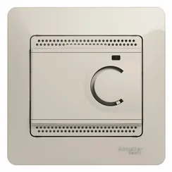 Терморегулятор электронный для теплого пола с датчиком Systeme Electric Glossa Молочный GSL000938