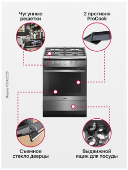 Газовая плита Hansa FCGX62020