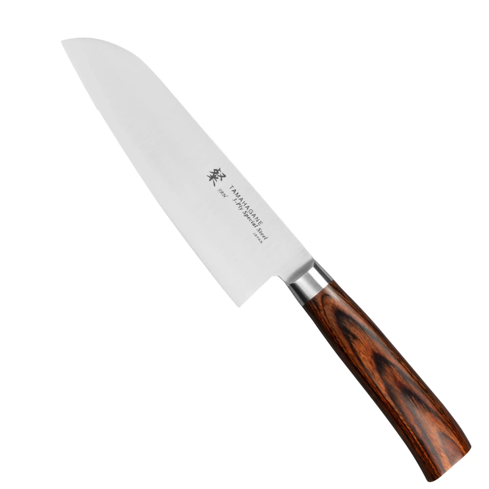Tamahagane Нож Сантоку SAN Brown 17,5 см SN-1114