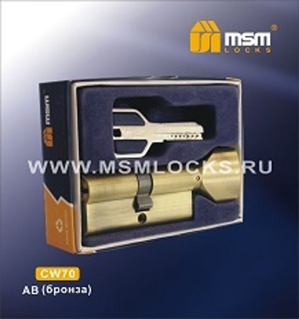 Цилиндровый механизм MSM CW70 ключ/вертушка  Арт.12778