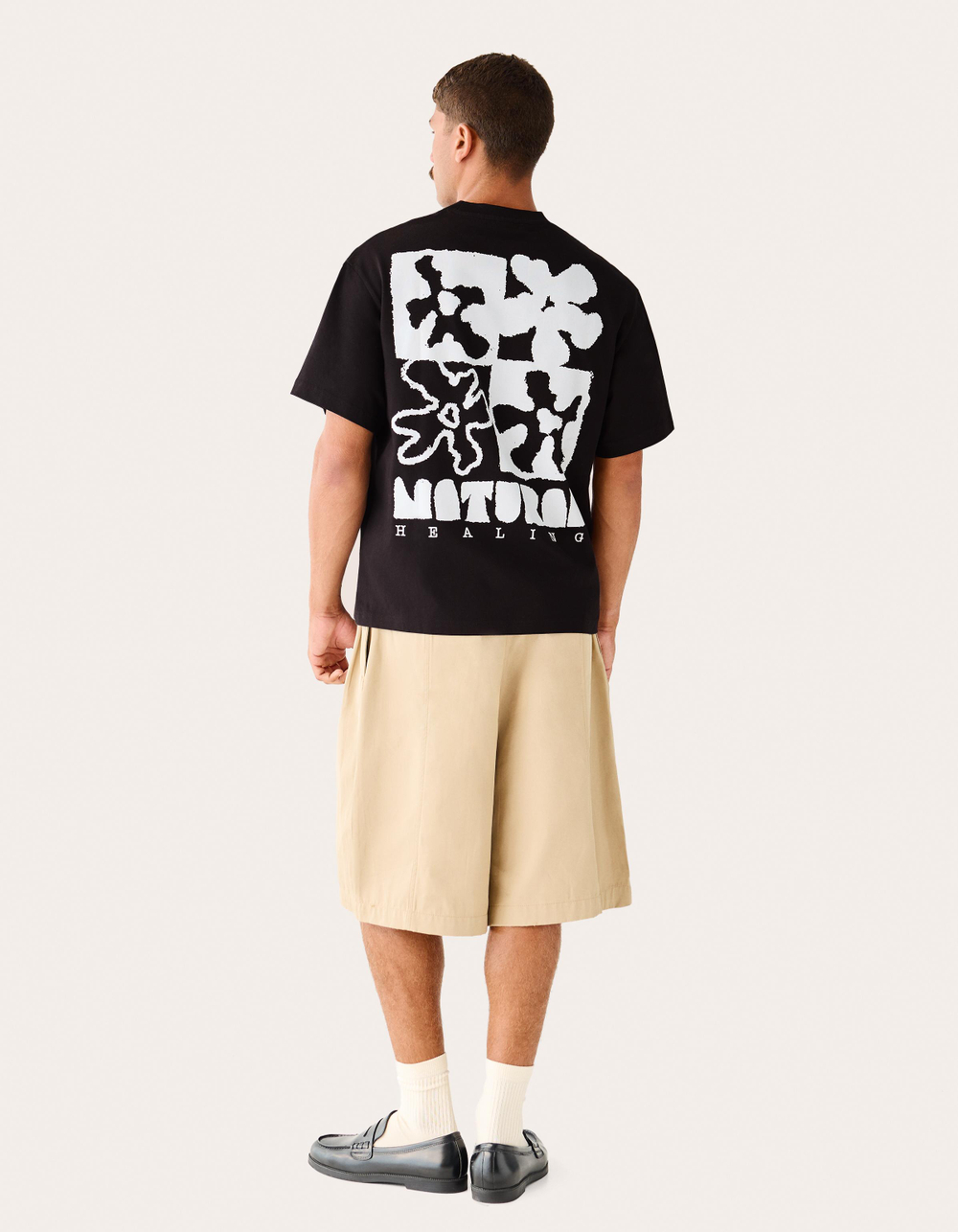 Мужская футболка с коротким рукавом и принтом, арт. 2027/538 - BERSHKA