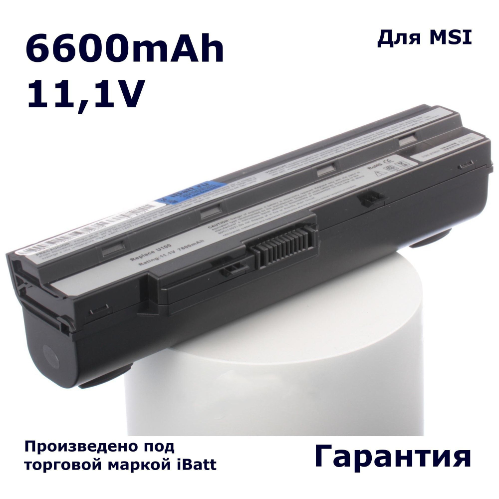 Аккумулятор iBatt 6600mAh, для Wind U100 S12 U270 U135DX U120 U90 S12T U135 U210 U250 Wind12 U270-229 U270-605X U140 U200