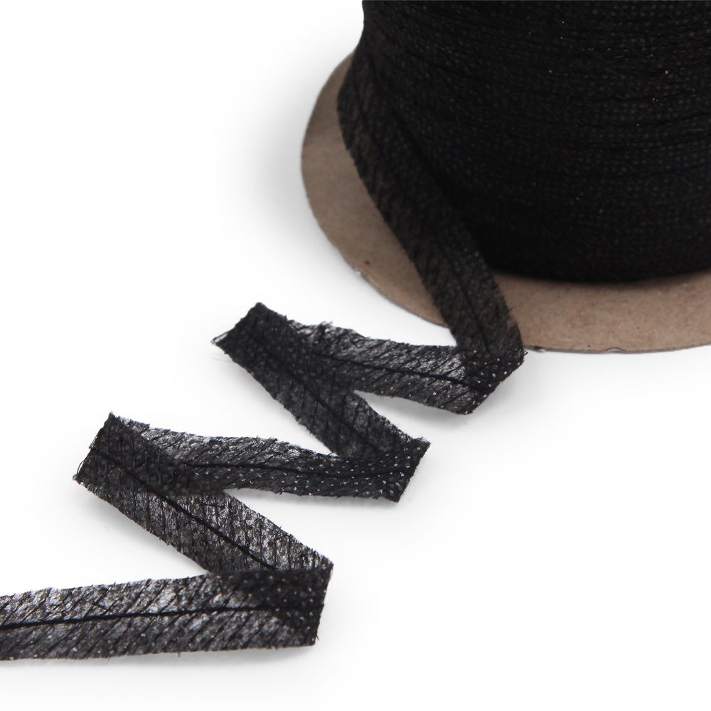 Лента клеевая нитепрошивная по косой усиленная 10.0 мм / 100 метров, 6441-5013, черный