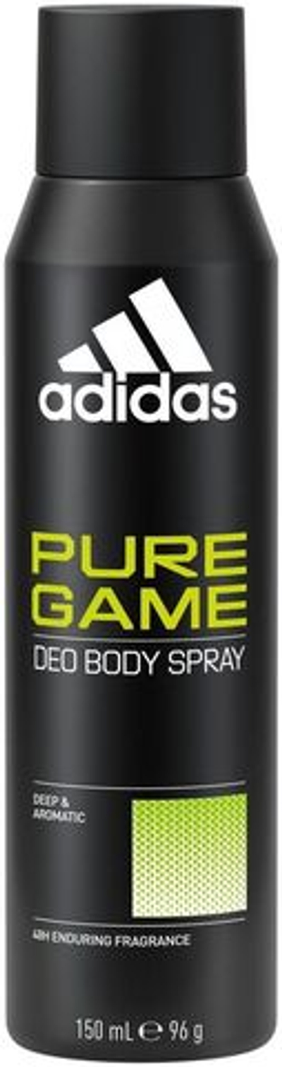 Дезодорант-спрей для мужчин Adidas Pure Game защита 48 часов 150 мл (из Финляндии)