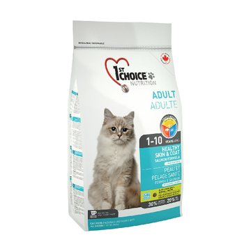 1st Choice Healthy Skin & Coat сухой корм для взрослых кошек для кожи и шерсти с лососем 15кг