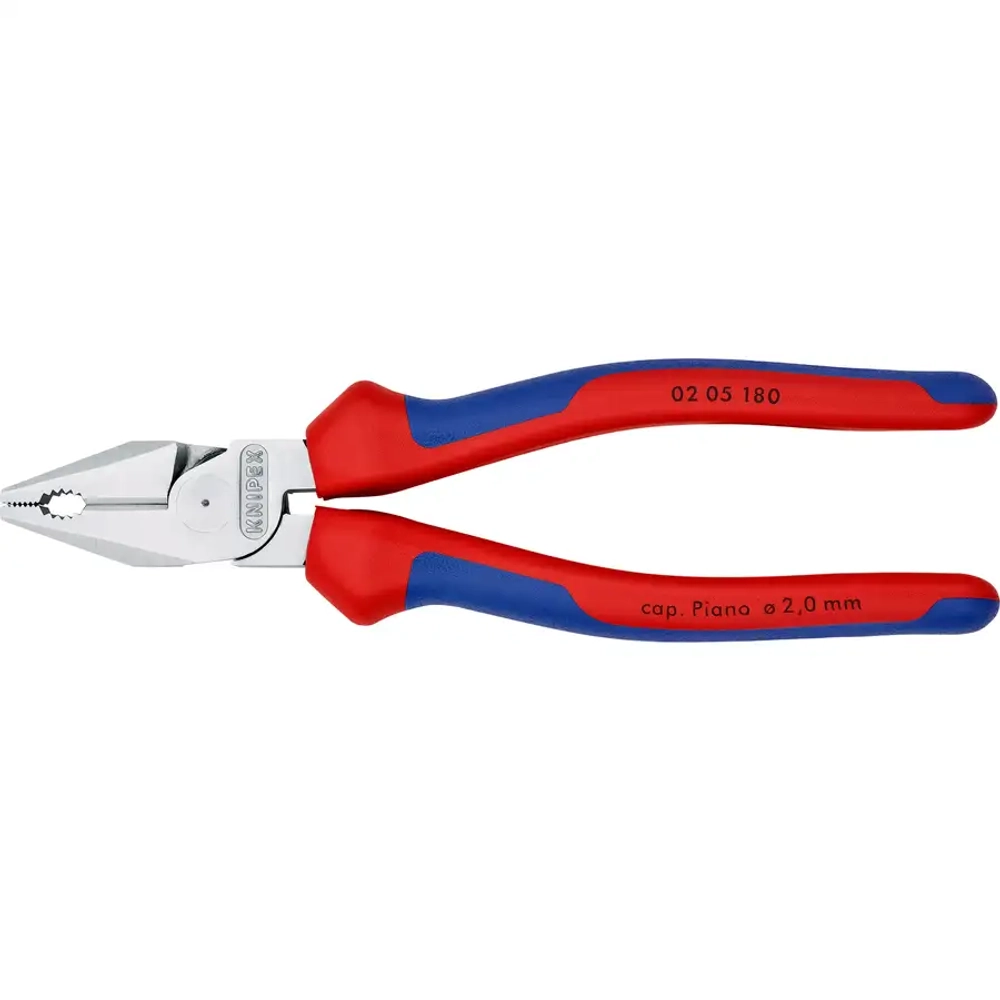 Плоскогубцы комбинированные особой мощности хромированные 180 мм Knipex 02 05 180
