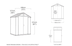 Пластиковый сарай Keter Darwin 6x4 grey