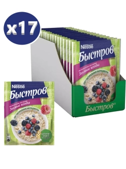 Каша Быстров Овсяная с Лесными ягодами (17 шт/уп)