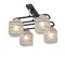 Люстра потолочная Rilon 07421/4 BLACK+SILVER+CHROME, 4×40 Вт, хромированная и никелевая и чёрная