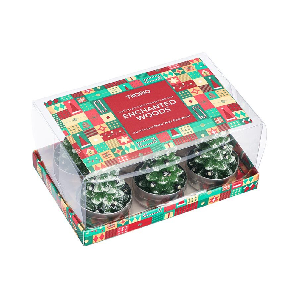 Набор декоративных свечей enchanted woods из коллекции new year essential, 6 шт.
