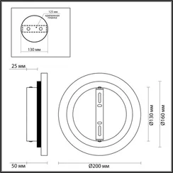 Настенный светильник Travertino 6625/8WL Odeon Light