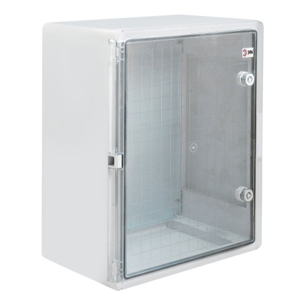 Корпус пластиковый ЭРА ЩМП-П (400х300х220) IP65 УХЛ1 прозрачная дверь серый | Корпуса пластиковые с монтажной панелью