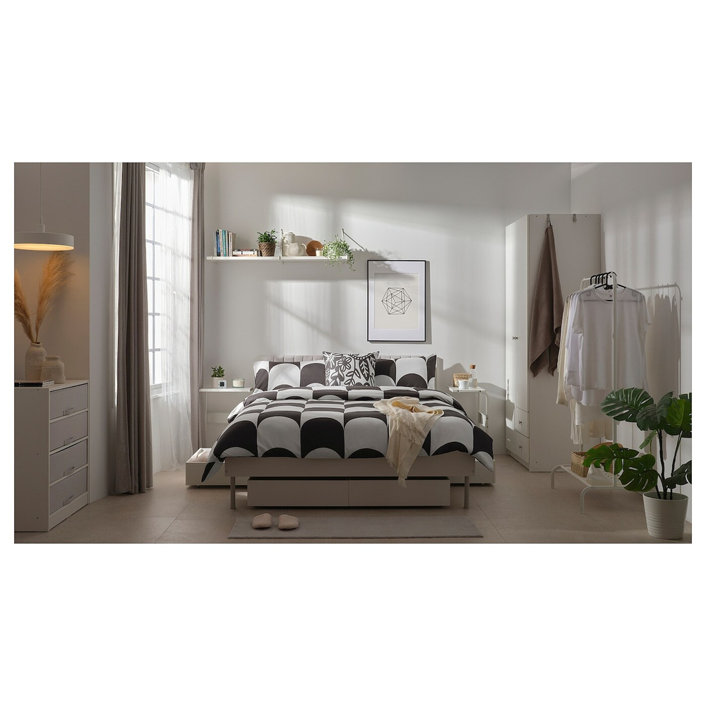 Приставной столик IKEA BRUKSVARA (БРУКСВАРА), Белый, 42х30 см