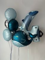 Воздушные шары для мальчика с цифрой 4 №8651