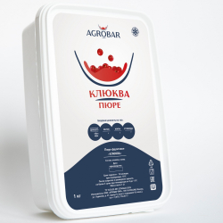 ПЮРЕ АГРОБАР из клюквы 10% сахара Россия, 1 кг
