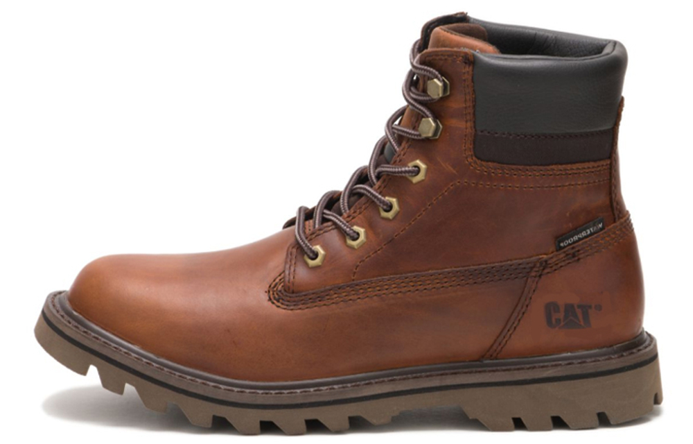 CAT Caterpillar Deplete WP Thermal Abrasion Resistant Slip Resistant Casual Outdoor Boots Men"s Brown