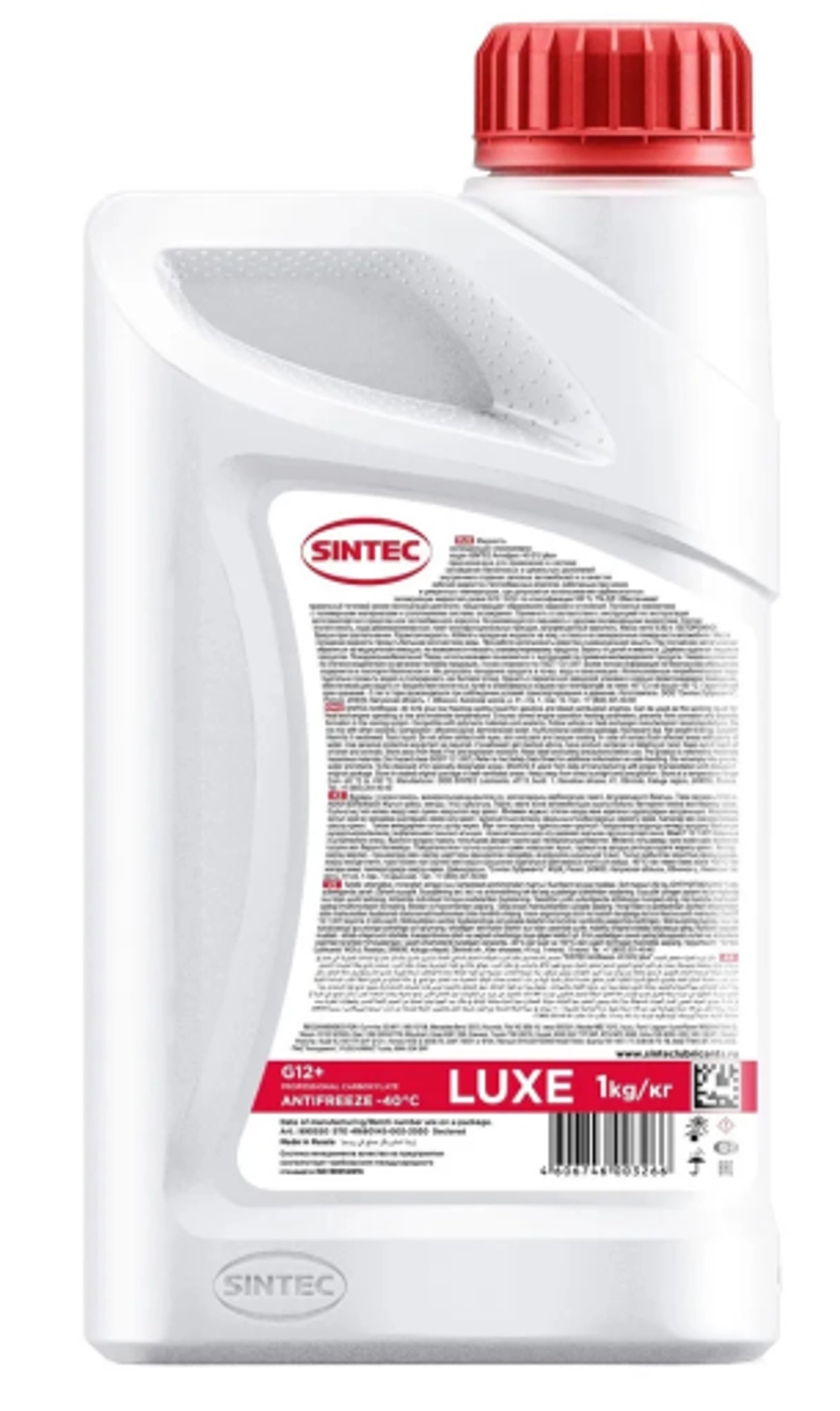 Антифриз Sintec LUXE G12+ готовый -40 красный 1 кг 990550