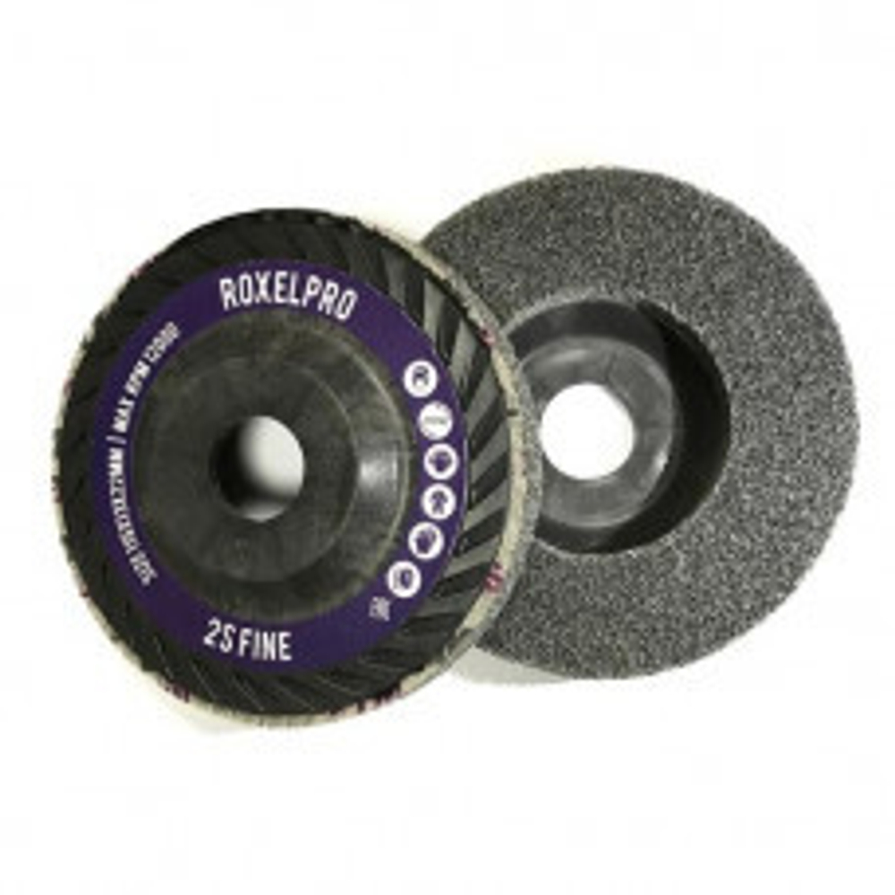 RoxelPro Нетканый пресcованный круг ROXPRO 115x13x22 мм, Trimmable, 2S, Fine