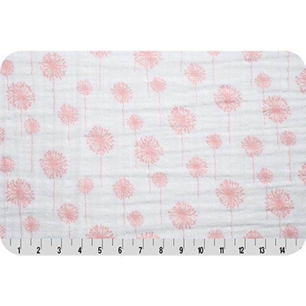 Ткань для пэчворка Peppy Embrace (марлевка), отрез 100х125 см, 120 г/м², premier dandelion coral, Shannon Fabrics
