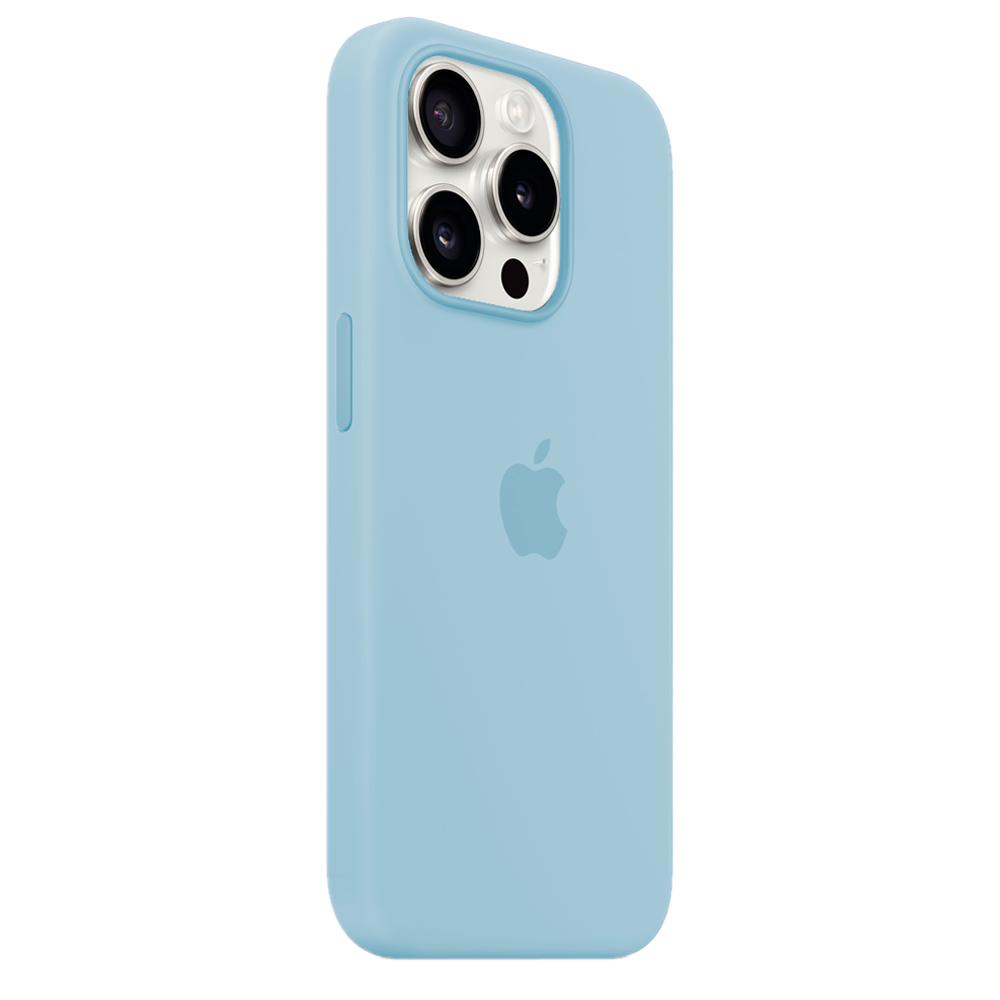 Силиконовый чехол с поддержкой MagSafe Apple Silicone Case для iPhone 15 Pro Max, Light Blue (Светло-голубой)