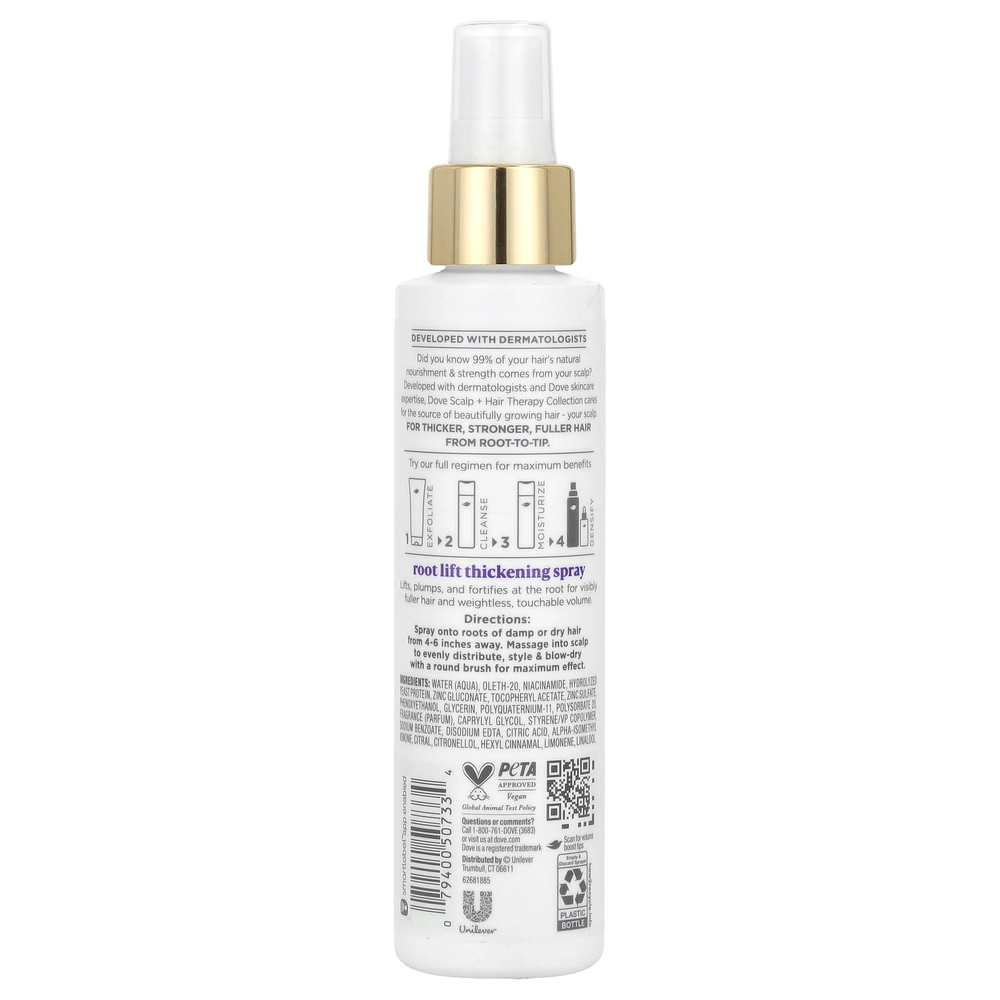 Dove, Scalp + Hair Therapy, спрей для утолщения корней, 147 мл (5 жидк. унц.)