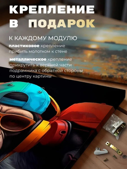 Картина Обезьяна в стиле на стену 30х40см 1шт., на деревянном подрамнике