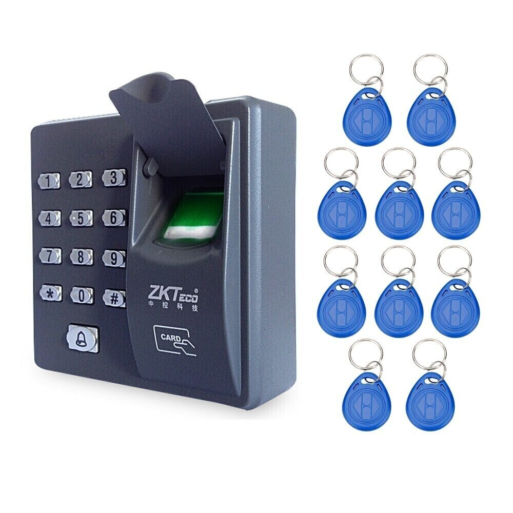 Цифровой RFID считыватель, биометрическое распознавание отпечатков пальцев  + 10 шт брелоков